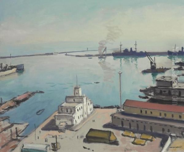 La Douane Et Le Port Oil Painting by Albert Marquet