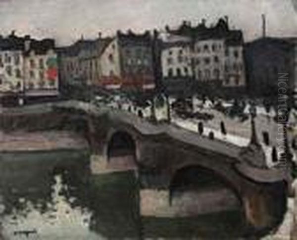 Le Pont Neuf, Temps Gris, Paris Oil Painting by Albert Marquet