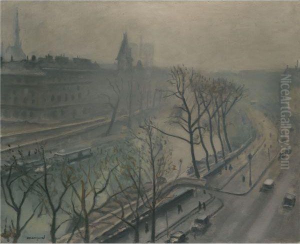 Paris, Le Quai Des Grands Augustins, Crepuscule Oil Painting by Albert Marquet