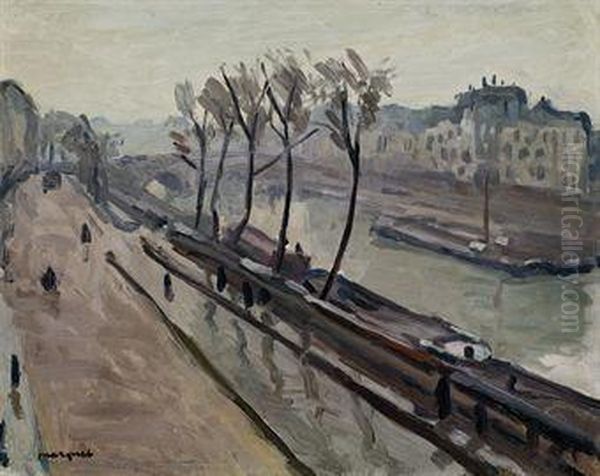 Le Quai Des Grands-augustins Sous La Pluie Oil Painting by Albert Marquet