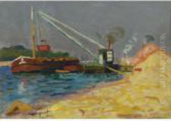 Debarquement De Sable Oil Painting by Albert Marquet