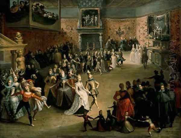 The Court Ball, 1604 Oil Painting by Martin Pepyn or Pepin