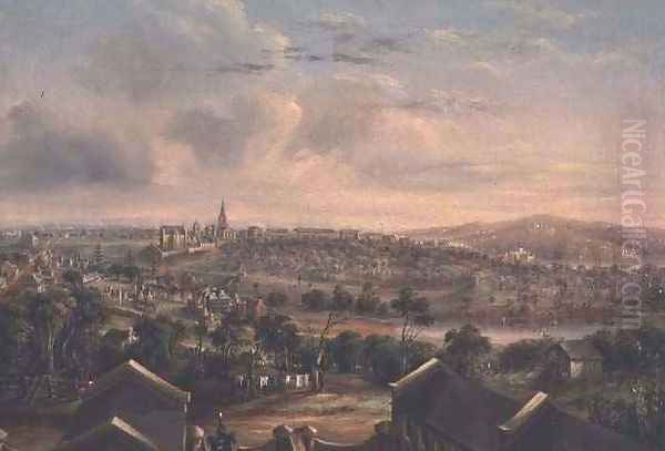 Sydney from Woolloomooloo, 1849 Oil Painting by George Edward Peacock