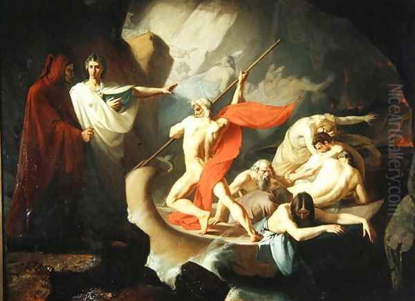 Charon Conveying the Souls of the Dead across the Styx, 1860 Oil Painting by Konstantin Petrovich Pomerantsev