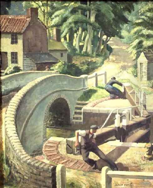 The Lock Gates Oil Painting by Oliver Pemsel