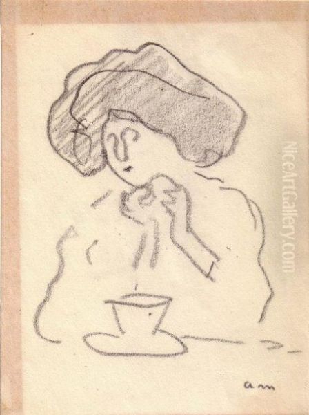 Femme Au Cafe, Paris by Albert Marquet