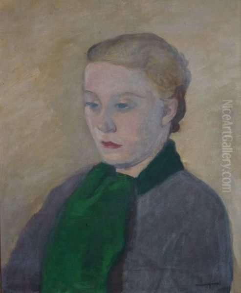 Portrait De Femme Blonde Oil Painting by Albert Marquet