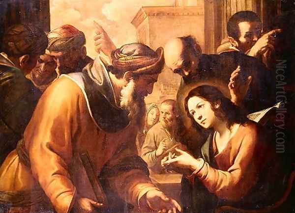 Christ Disputing with the Doctors, c.1660s Oil Painting by Gregorio Preti