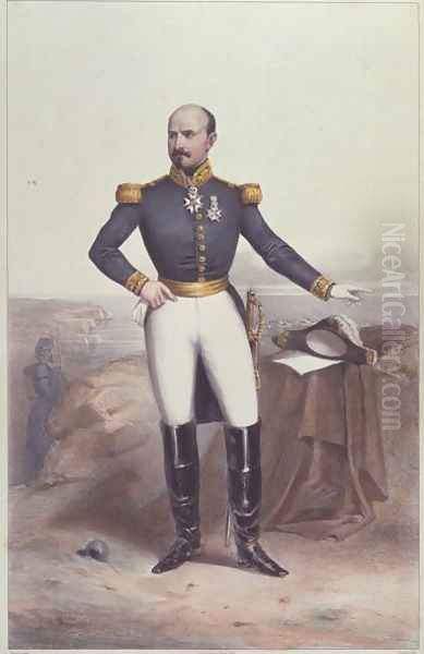 General Louis Jules Trochu 1815-96 Oil Painting by Jean Baptiste Perrot