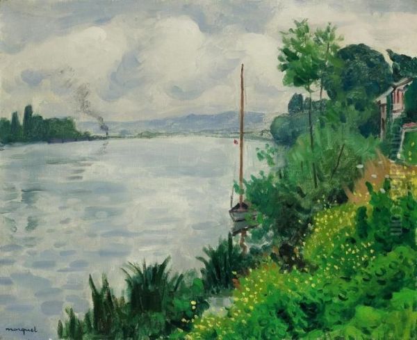 Bords De Seine A Triel Oil Painting by Albert Marquet