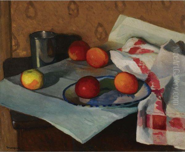 Nature Morte A La Serviette Bordee De Rouge Oil Painting by Albert Marquet