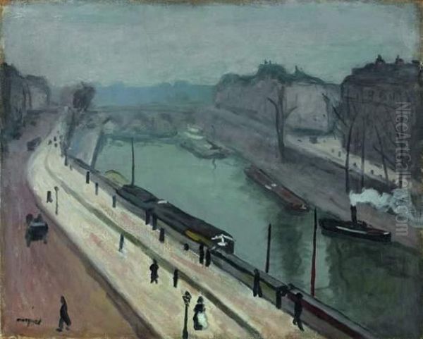 Paris, Quai Des Grands Augustins Oil Painting by Albert Marquet