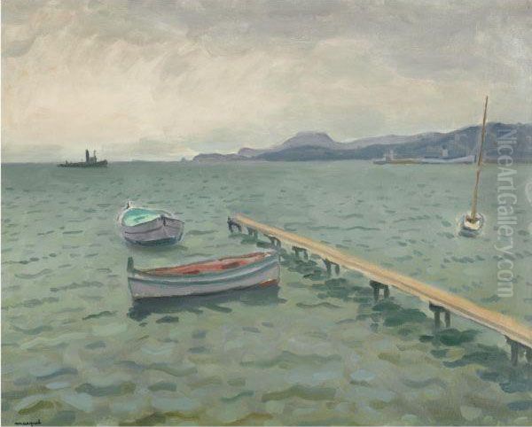 L'arrivee Du Courrier, Porquerolles Oil Painting by Albert Marquet