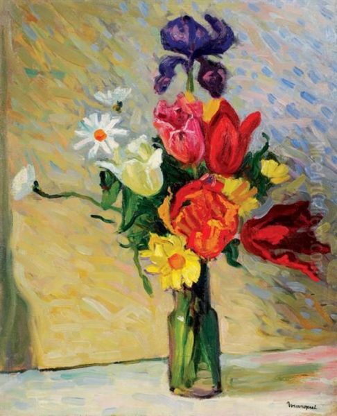 Flower Vase Oil Painting by Albert Marquet