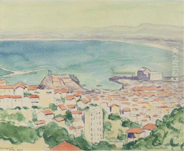 Alger, Le Port Vu Des Hauteurs Oil Painting by Albert Marquet