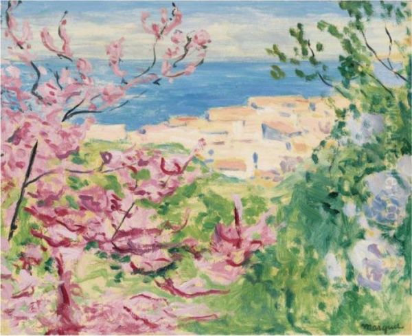 L'arbre Rose Oil Painting by Albert Marquet