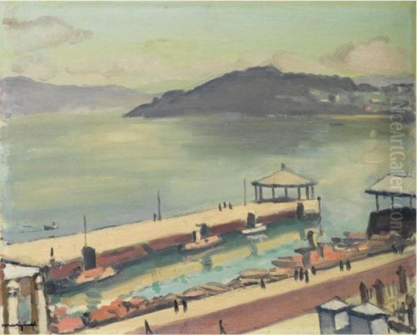 La Baie De Vigo Au Soleil Oil Painting by Albert Marquet