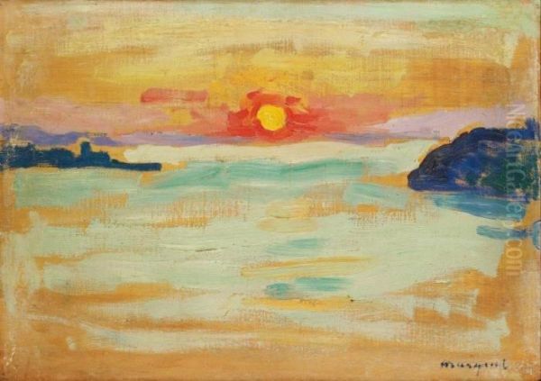 Coucher De Soleil Oil Painting by Albert Marquet