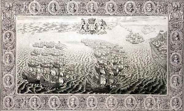 Armada, 1739 3 Oil Painting by John Pine