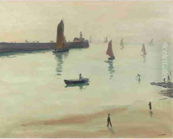 Sortie De La Porte De Chaume (les Sables-d'olonne) Oil Painting by Albert Marquet