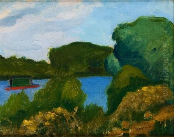 Petit Chaland Sur Le Fleuve Oil Painting by Albert Marquet