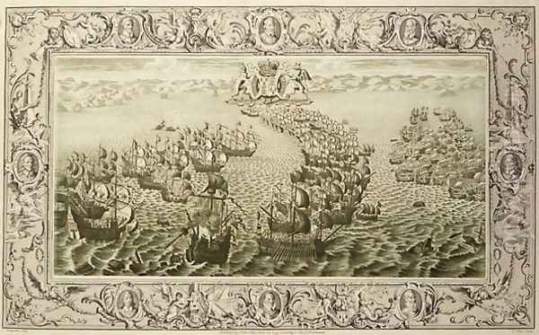 Armada, 1739 6 Oil Painting by John Pine