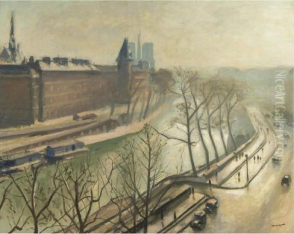 Quai Des Grands Augustins, Paris Oil Painting by Albert Marquet