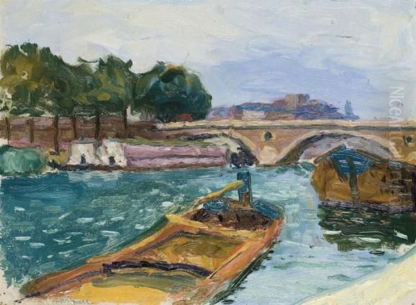 Paris, Pont Sur La Seine Oil Painting by Albert Marquet