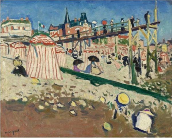 La Plage De Sainte-adresse Oil Painting by Albert Marquet