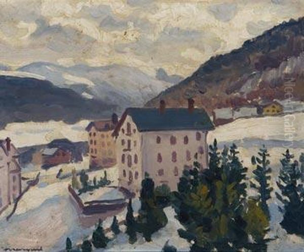 Davos L'hiver. Oil Painting by Albert Marquet