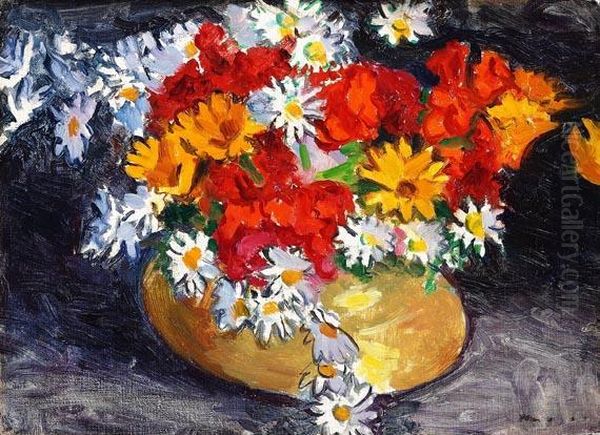 Fleurs Dans Un Pot Decuivre Oil Painting by Albert Marquet