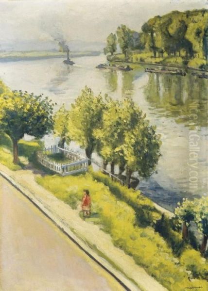 Au Bord De La Seine, La Frette Oil Painting by Albert Marquet