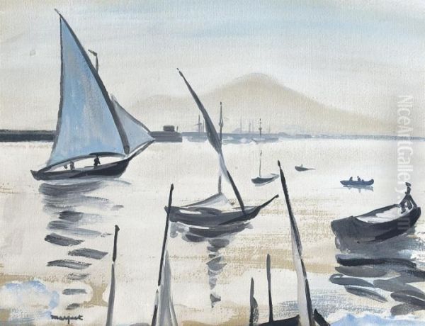 Les Bateaux A Naples Oil Painting by Albert Marquet