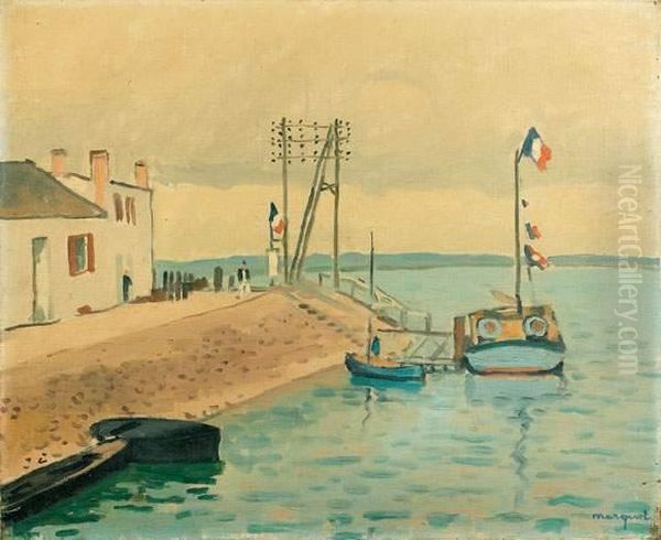 Sables D'olonne
 Huile Sur Toile, Signee En Bas A Droite Oil Painting by Albert Marquet