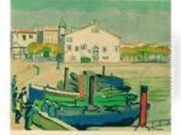 Le Port De Saint-jean-de-luz. Oil Painting by Albert Marquet