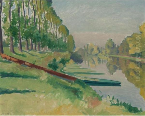 Herblay, Les Peupliers Oil Painting by Albert Marquet