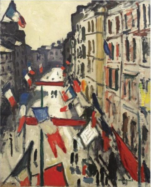 Le 14 Juillet Au Havre Oil Painting by Albert Marquet