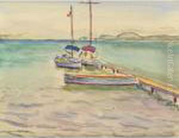 Porquerolles Oil Painting by Albert Marquet