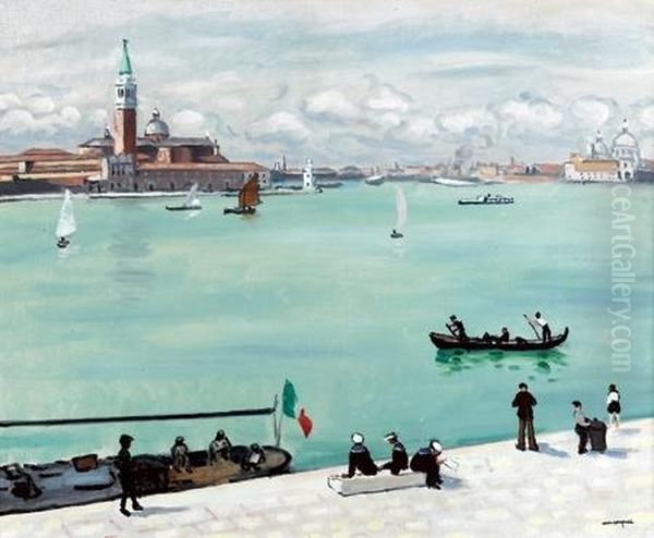 Venise, Vue De La Giudecca Oil Painting by Albert Marquet