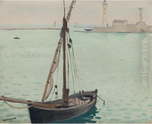 Le Port De Sete Oil Painting by Albert Marquet