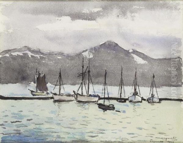 Le Port De Tromsoe, Norvege Oil Painting by Albert Marquet