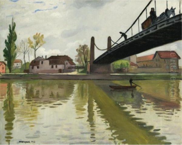 Le Pont De Conflans Oil Painting by Albert Marquet