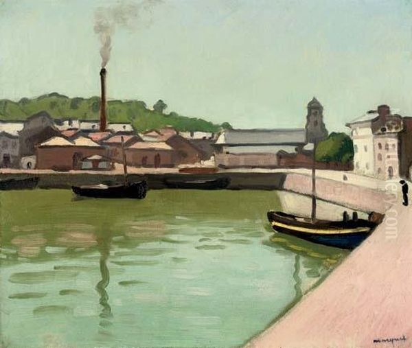 Honfleur, Le Port Oil Painting by Albert Marquet