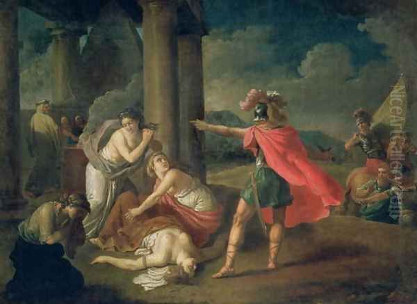 The Death of Camilla, Sister of Horatius, 1787 Oil Painting by Matvei Ivanovich Puchinov