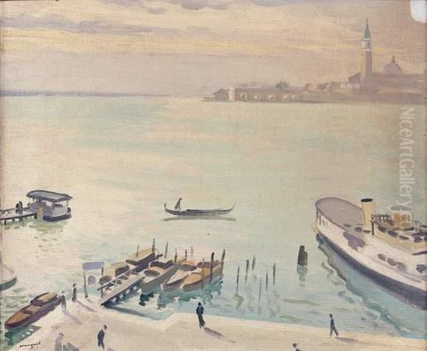 Vue De Venise Oil Painting by Albert Marquet