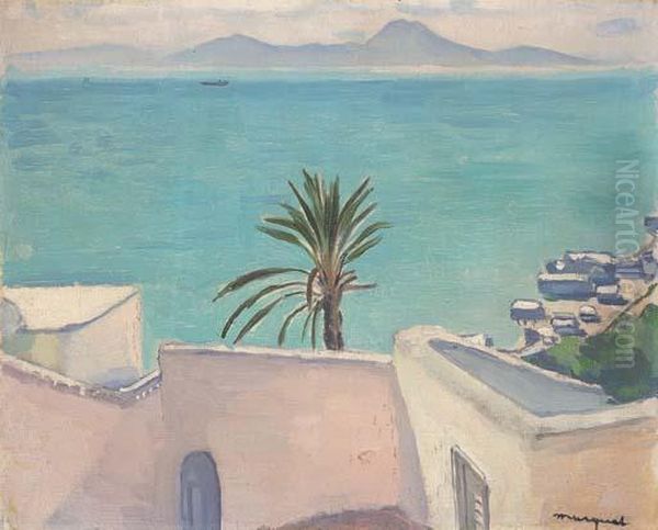 Sidi Bou Said, Le Palmier Oil Painting by Albert Marquet