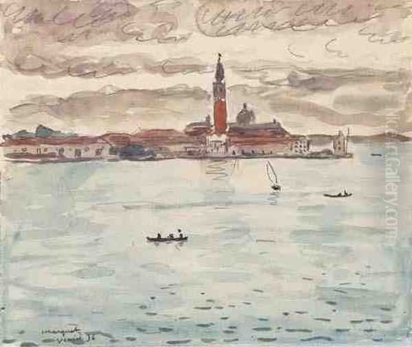 Venise, Ciel Orageux, Ile De San Giorgio Maggiore Oil Painting by Albert Marquet