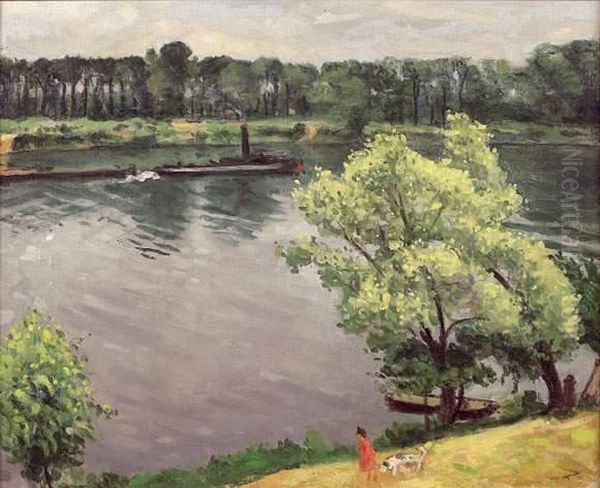 La Frette - Bord De Seine Oil Painting by Albert Marquet