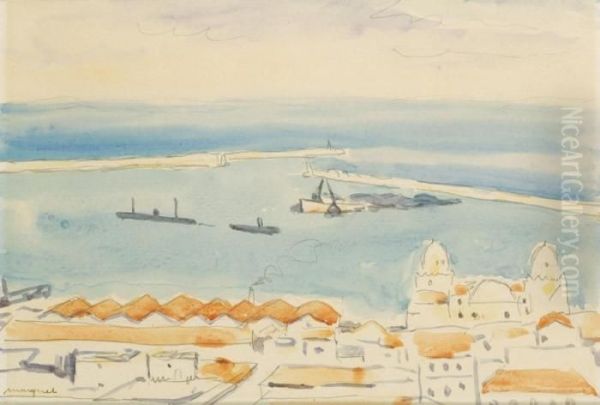 Port D'alger Oil Painting by Albert Marquet