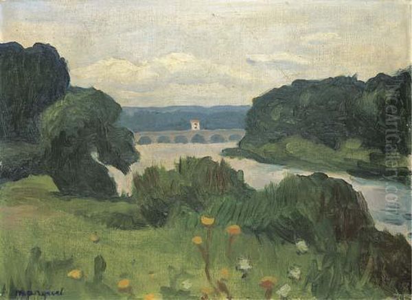 Vue De La Seine, Poissy Oil Painting by Albert Marquet